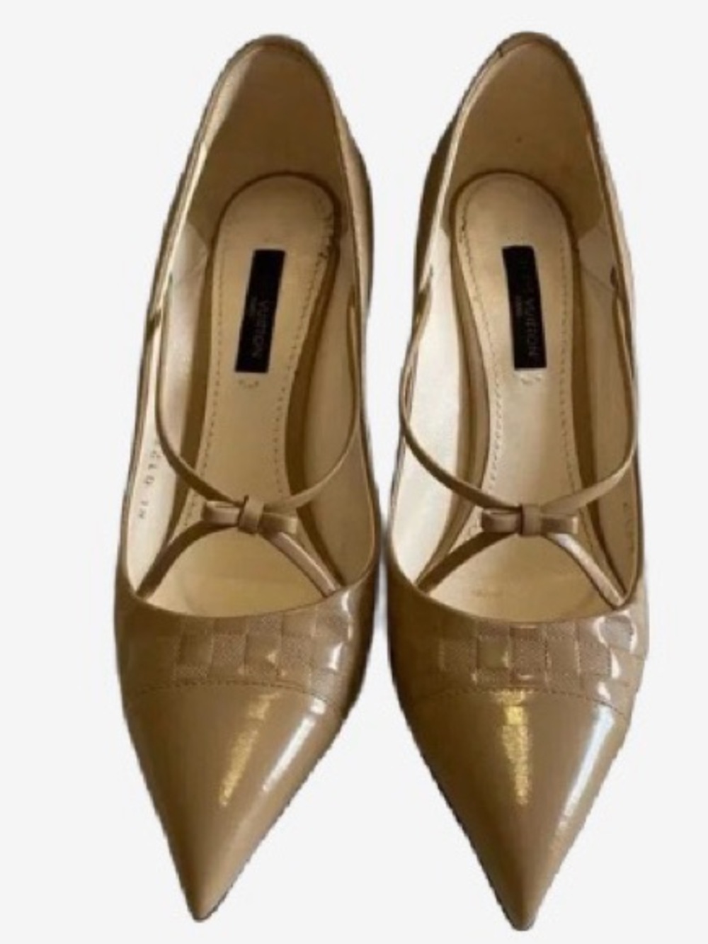 🛍️ Louis Vuitton Auth. “Damier” Print Checkered Leather Heels